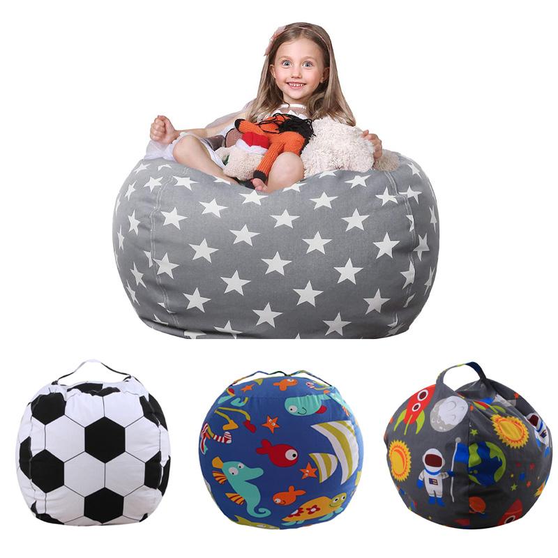 Детский большой емкости 18 дюймов холщовый мешок для хранения плюшевых игрушек органайзер для плюшевых игрушек 46cm